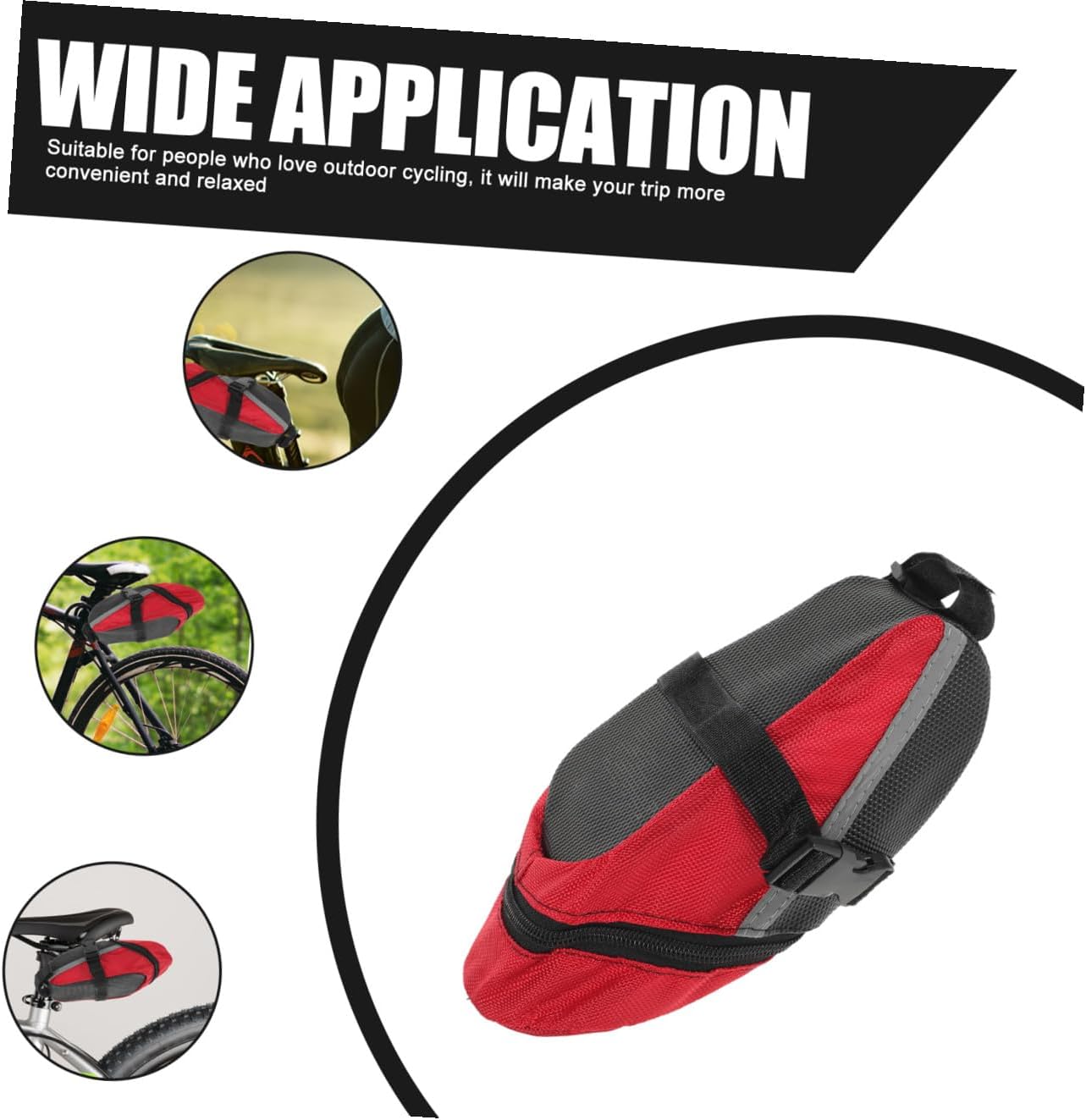 Bike Rear Seat Bag Cycling Backseat Storage Pouch Large Waterproof Crimson Saddle Pack for Mountain Bike Outdoor Cycling Equipment