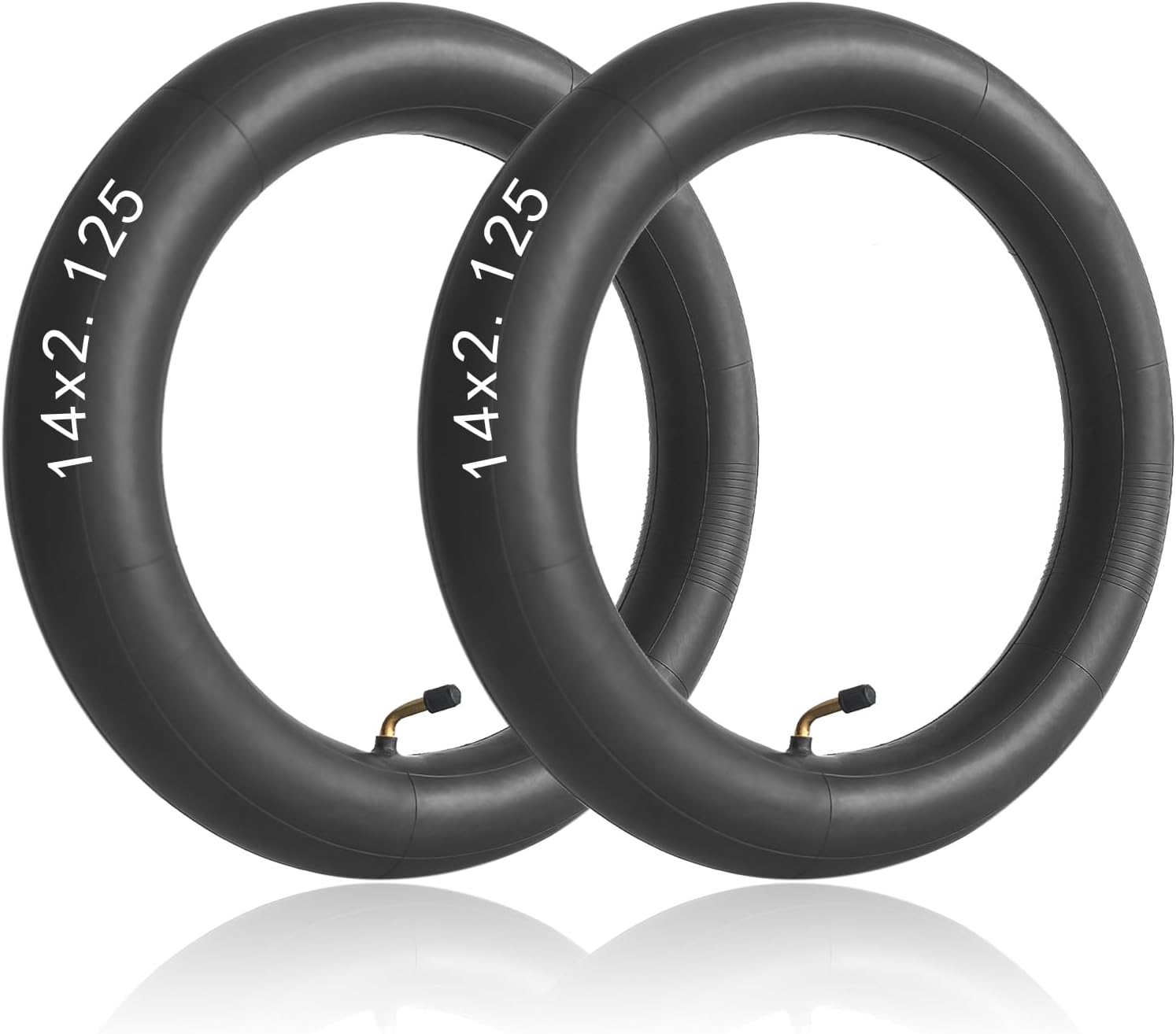 14x2.125 Bike Inner Tubes, 14 Inch Replacement Tire, for Jetson/Gotrax Electric Scooters [Thickened] [45°Angled Valve Stem] (2 Pack) (14x2.125 (2 Pack))