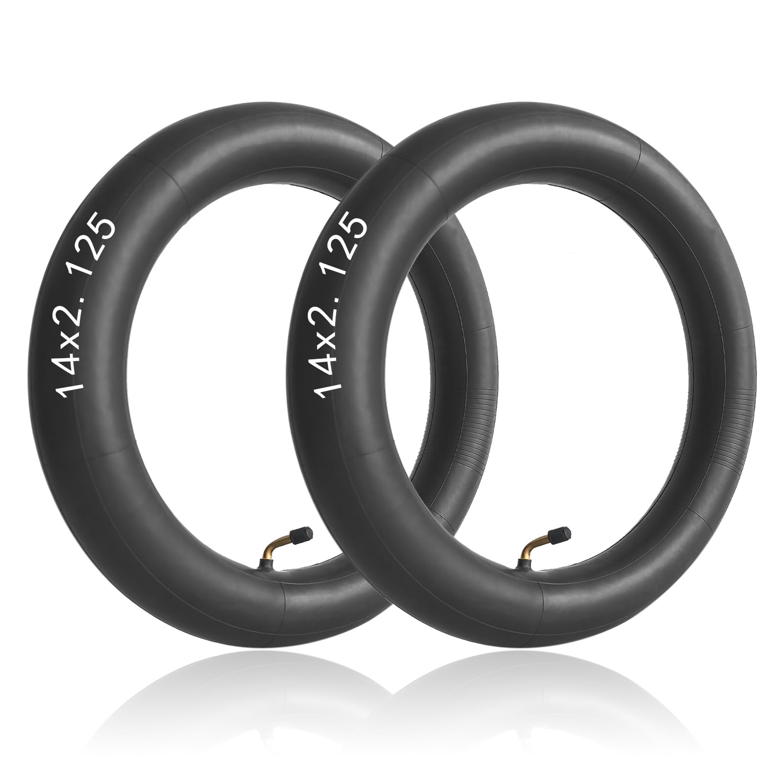 Photo 1 of 2 Pack 14x2.125 Bike Inner Tubes, 14 Inch Replacement Tire