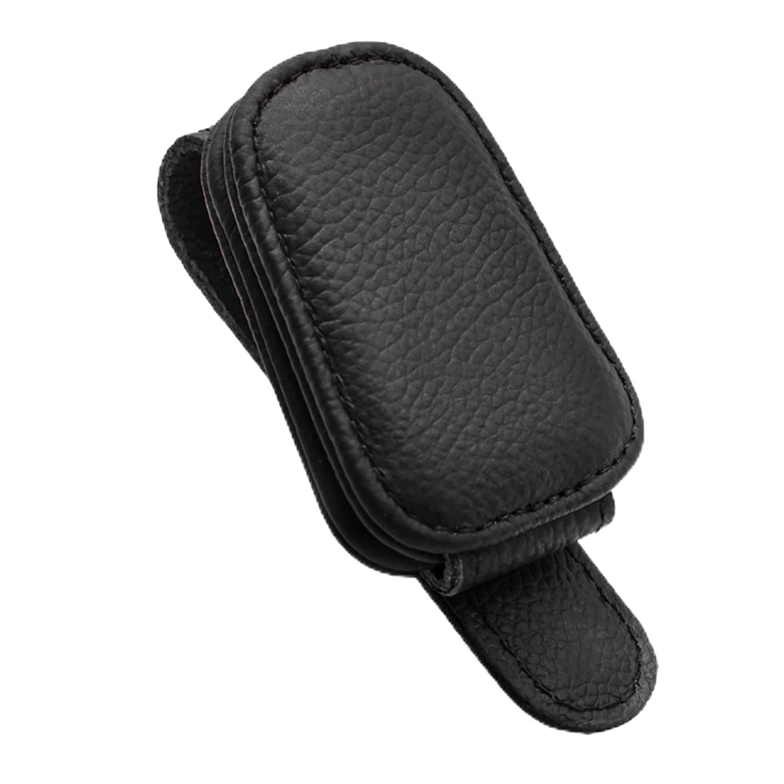 Sunglass Holder for Car, Magnetic Leather Eyeglass Hanger, Visor Sunglass Clip, Organizer Storage, Car Interior Accessory (1PCS, Black)