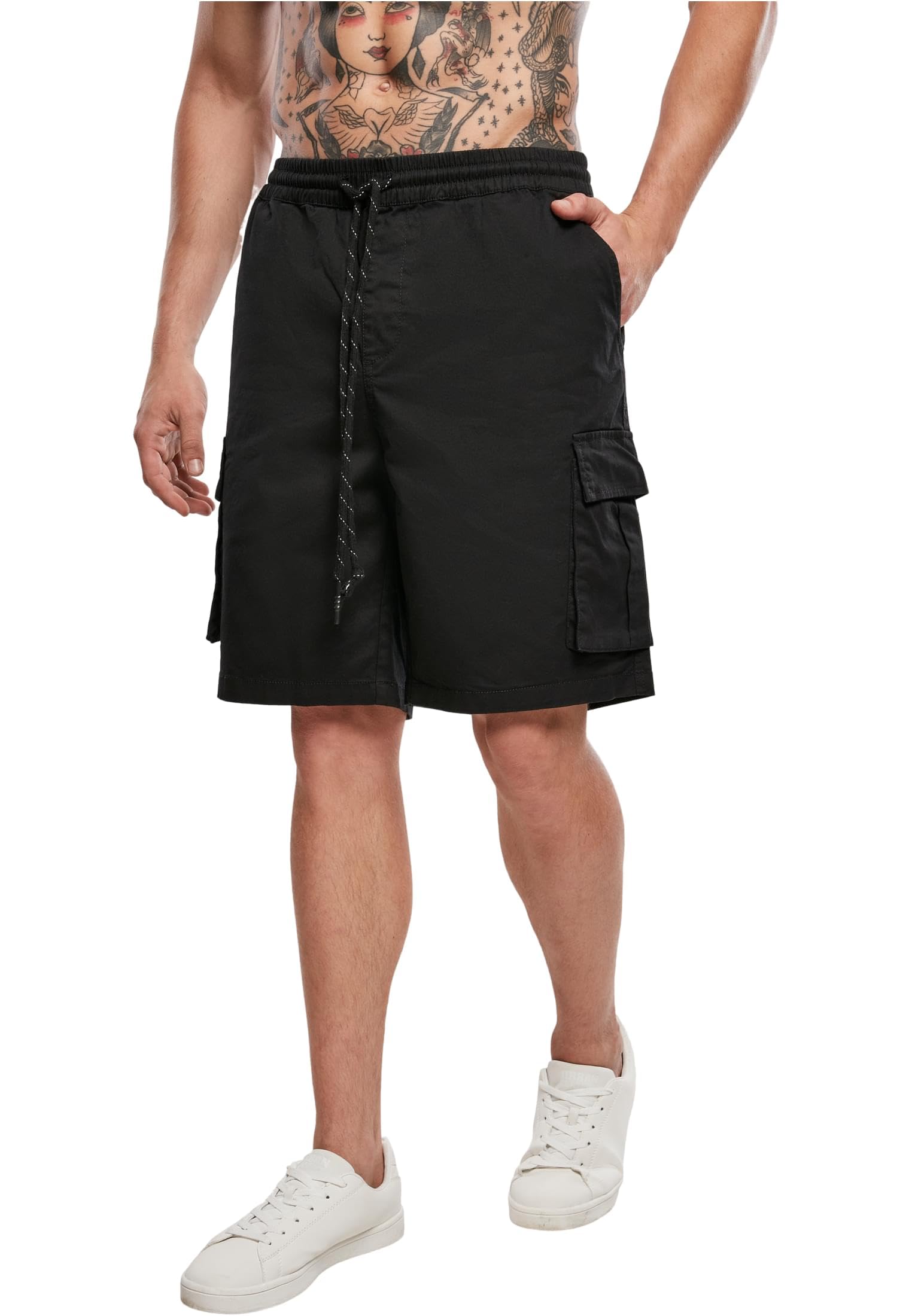 Urban Classics Men's Drawstring Cargo Shorts Cargos, Black, XXXXXL