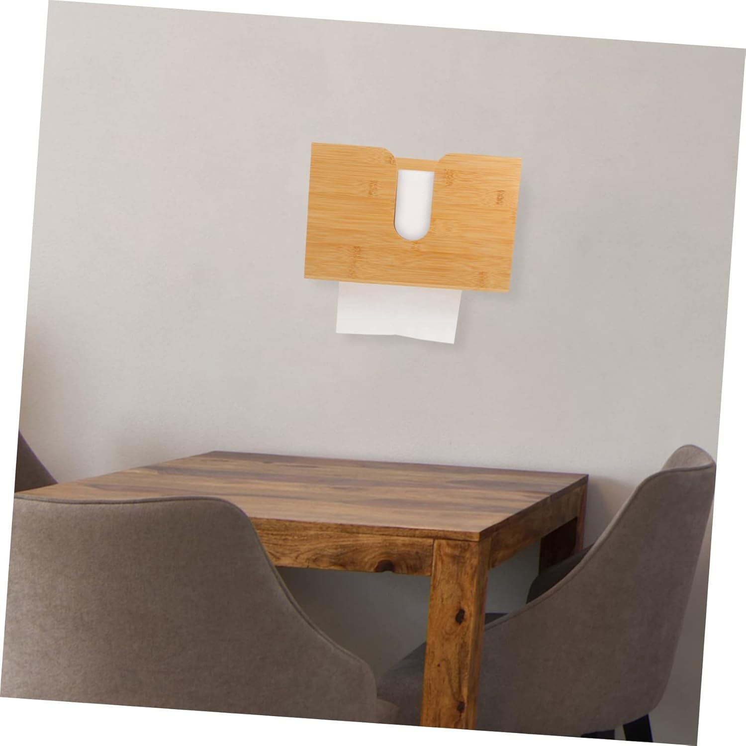 Ciieeo Wooden Over The Toilet Storage Paper Towel Holder Wall Mount Paper Towel Holder for Bathroom Kitchen Napkin Dispenser Farmhouse Style for Wall Longevity Easy Refill Complement