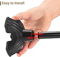 Vista 5 de Dotday Paquete de 2 puntas de bastón para estabilidad, base de bastón de pie para la mayoría de bastones para caminar, bastones plegables, punta