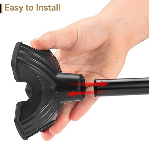 Miniatura 5 de Dotday Paquete de 2 puntas de bastón para estabilidad, base de bastón de pie para la mayoría de bastones para caminar, bastones plegables, punta de