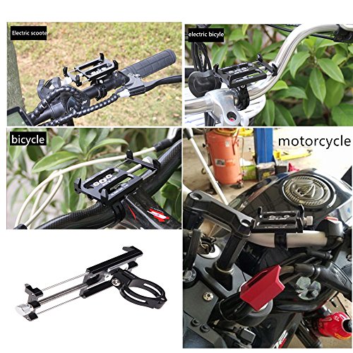 Gub Mountian Bike Phone Mount Bicycle Holder, Aluminum Alloy Adjustable Bike Cell Phone Gps Mount Holder Rotating Cradle Clamp For Bicycle Motorbike,Iphone Samsung Android Smartphones (Black) #TOP2