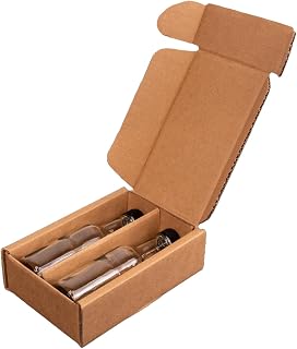 Box Mailer Set - Customizable 5oz Bottle Holder for Homemade Hot Sauce, Bitters, Jams | Strong, Durable USA-Made Shipping Box (2-Bottle, Sample)