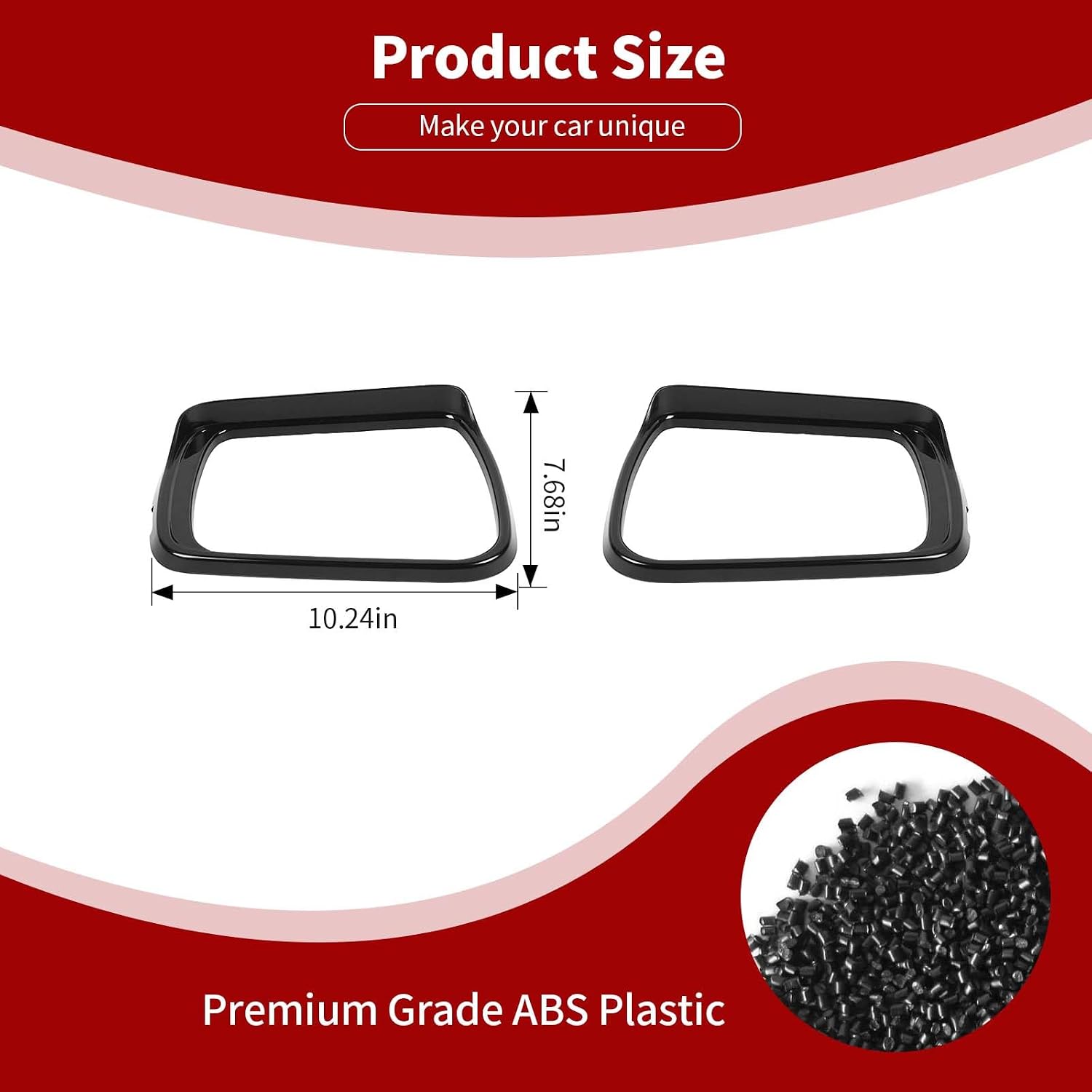 for RAM Side Mirror Rain Guard Trim Cover Compatible with Dodge RAM 2018 up Black Exterior Accessories 2pcs