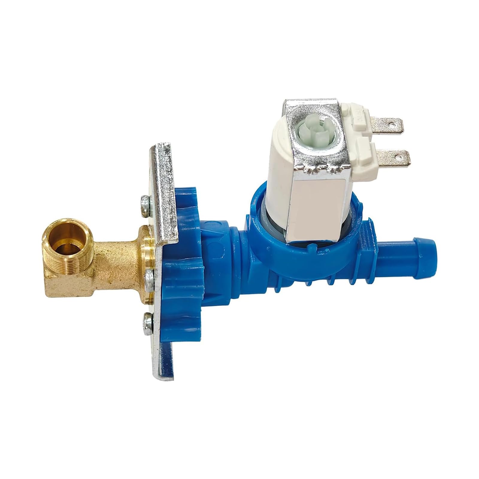 PANGBOER Threaded Inlet Dishwasher Water Supply Replacement Part, 12V 6W Inlet Assembly with Hose Outlet and Mounting Bracket for Maintenance