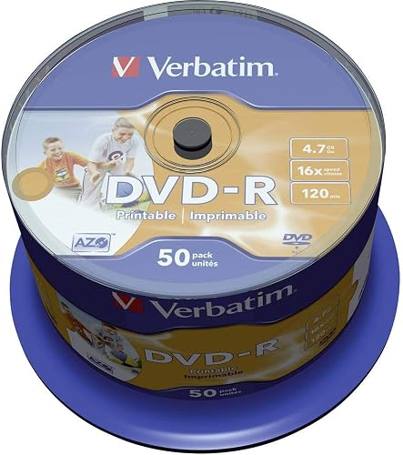 Verbatim 16x Printable DVD-R 50 Pack Spindle