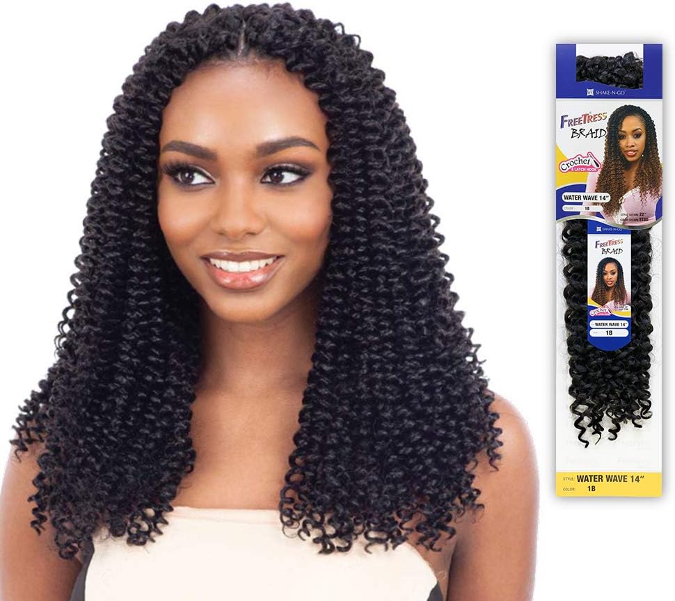 Freetress Braids Synthetic Bulk Crochet - WATER WAVE 14" (1B Off Black)
