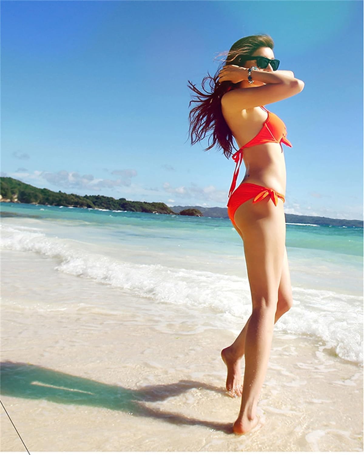 [Ｋａｙｉｙａｓｕ] レディース 水着 ビキニ スイムドレス 2点セット パッド入り セパレーツ ホルターネック スイムドレス 無地 海水浴 水泳 温泉 女性用水着