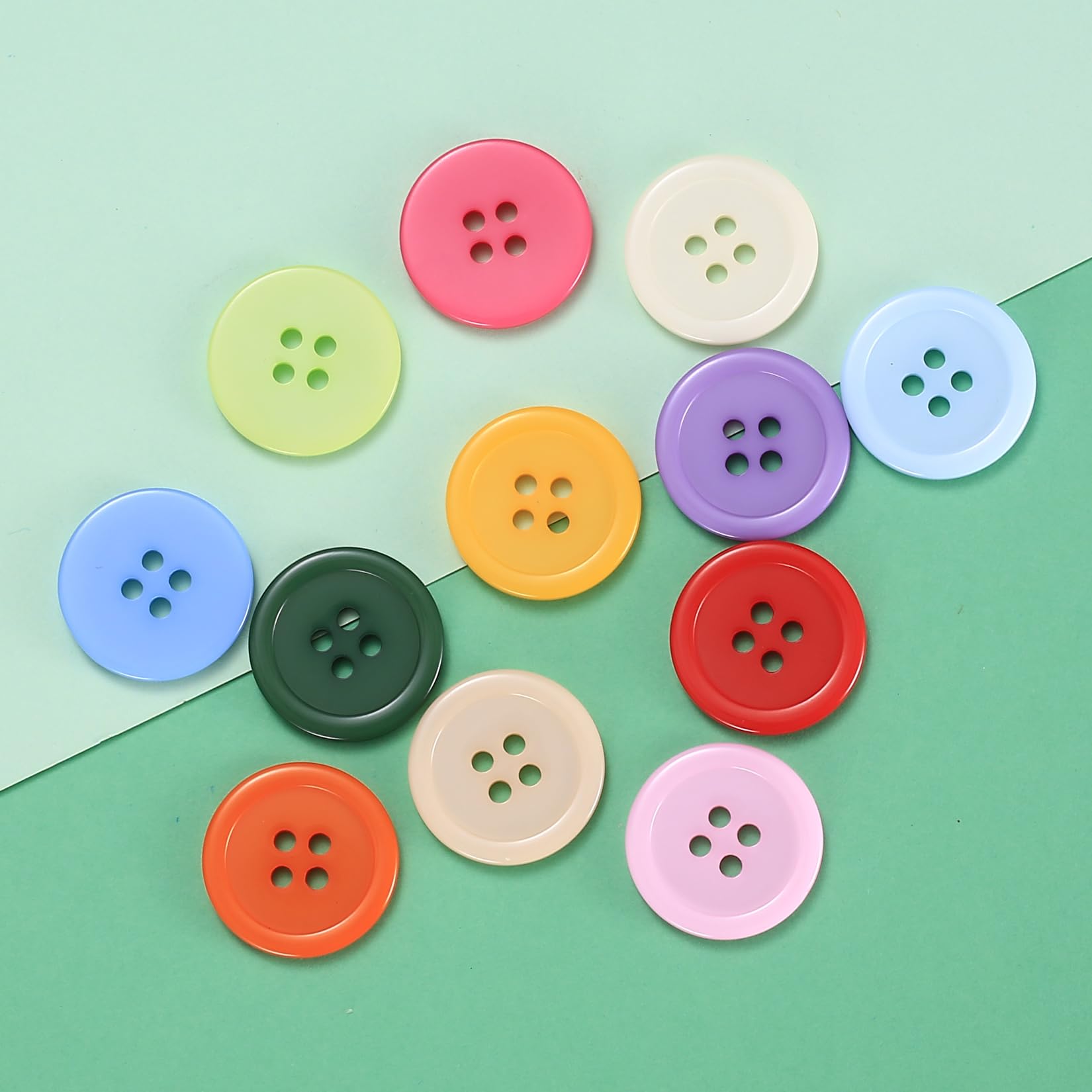 160 Pcs Black and White ButtonsRound Resin 4 Holes Buttons - Image 4