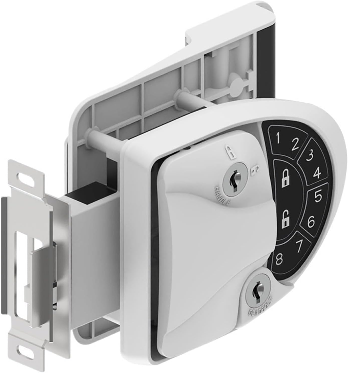 MB422 RV Lock Password Lock VR RV Lock Trailer RV Camper RV Door Lock Password Lock Lock(White)