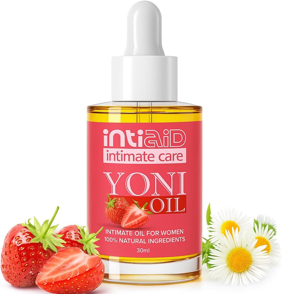 Yoni Oil. 100% Natural Feminine Intimate Oil, Infused with Tea Tree & Grapeseed Oils. Soothing & Moisturizing Blend for Intimate Wellness, pH Balance Support, & Self-Care Rituals – 30ml