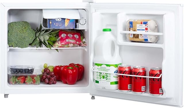 White Mini Fridge With Ice Box, 43L Tabletop Drink Cooler/Chiller - SIA TT11WH