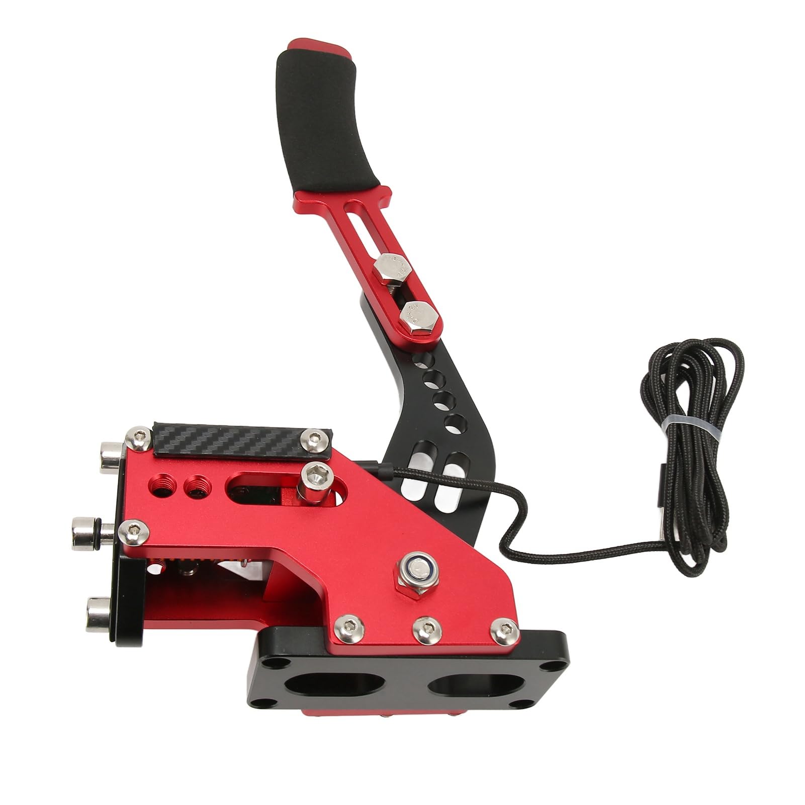 Eminchu Freno de Mano USB de 64 Bits para PC Sim Racing Game, Freno de Mano Progresivo USB Racing Game para Series S X, de de Alta Rigidez para Entusiastas de las Carreras (rojo)
