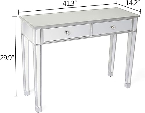 Miniatura 7 de Mesa de maquillaje con espejo para mujer con 2 cajones