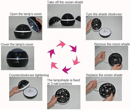 Miniatura 7 de Proyector de estrellas de luz nocturna para niños, proyector astronauta de galaxia, luces LED de luz nocturna para dormitorio, proyector de luz