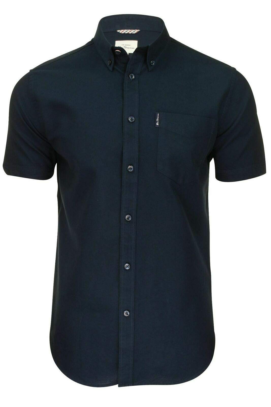 Ben Sherman Mens Short Sleeve Button Down Collar Oxford Shirt 59140 - Navy Blue