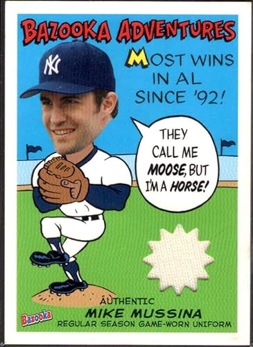 Mike Mussina Uni Card 2004 Bazooka Adventures Relics #MCM Mike Mussina Uni Card 2004 Bazooka Adventures Relics #MCM