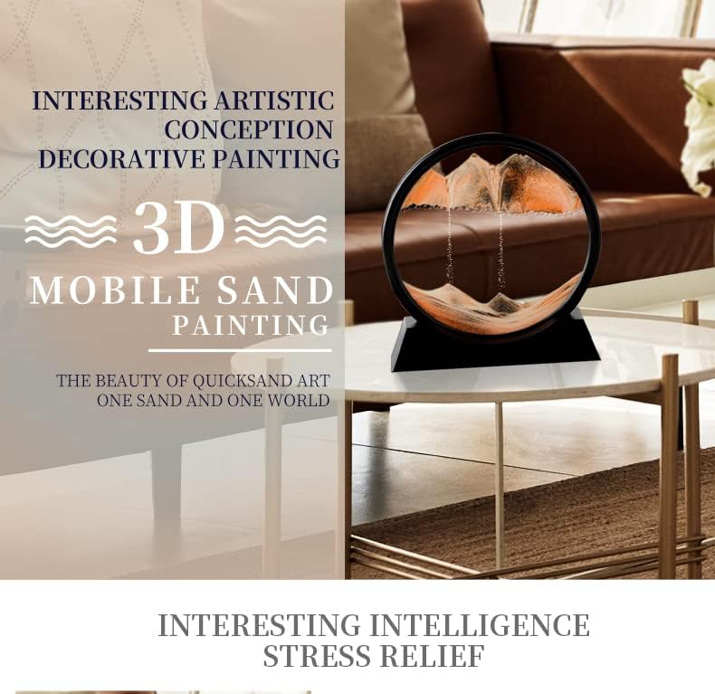 Miniatura 3 de Imagen de arena en movimiento 3D de paisajes de arena profundos, arte de arena, burbujeador de movimiento líquido, temporizador para adultos y