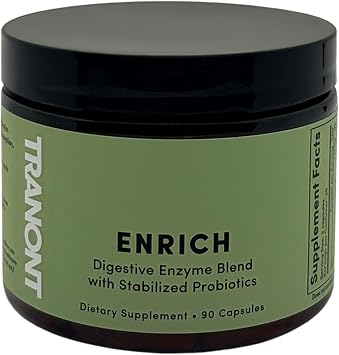 Tranont Enrich Digestive Enzymes with Probiotics & Prebiotics | Gut Health & Digestion Support Supplement | Supports Nutrient Absorption & Post-Meal Comfort | 90 Capsules