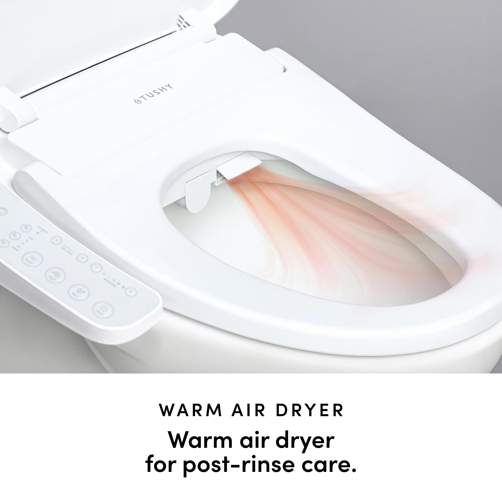 TUSHY Cloud Electronic Bidet Heated Toilet Seat Instant Warm Water Adjustable Air Dryer Soft Close Lid and Seat — view 5