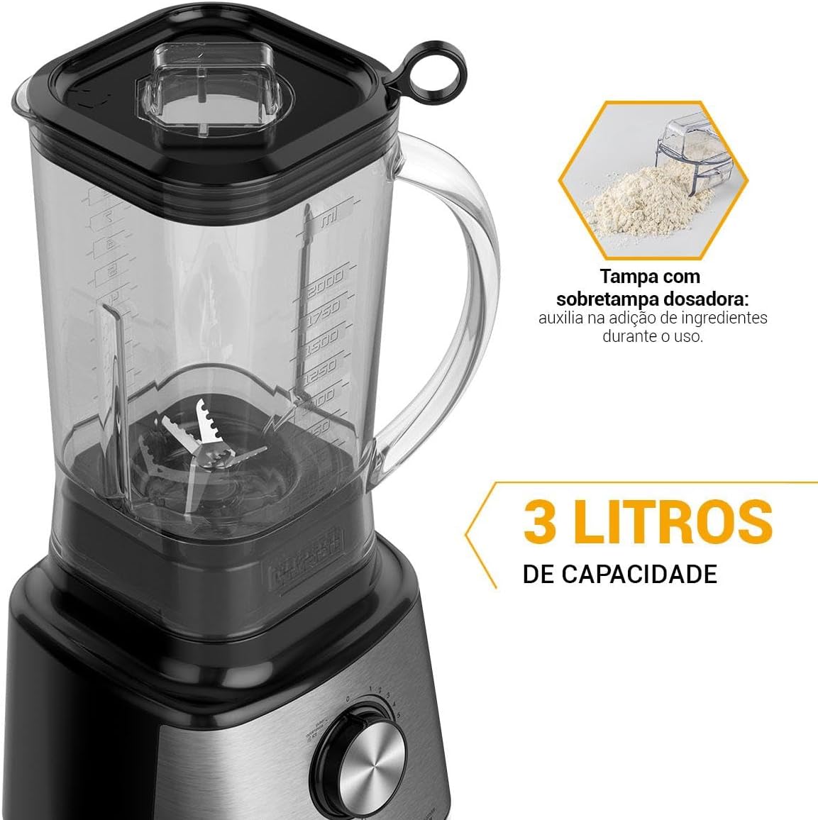 Liquidificador Philco PLQ2100PI 12 + Turbo 3L 1200W 220V