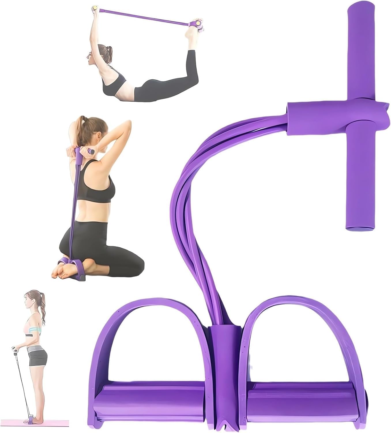 Pull Reducer 4 Band Rubber Tummy Trimmer for Men & Women | Heavy Duty Weight Bands for Arms & Legs | Full Body Home Workout-image-6