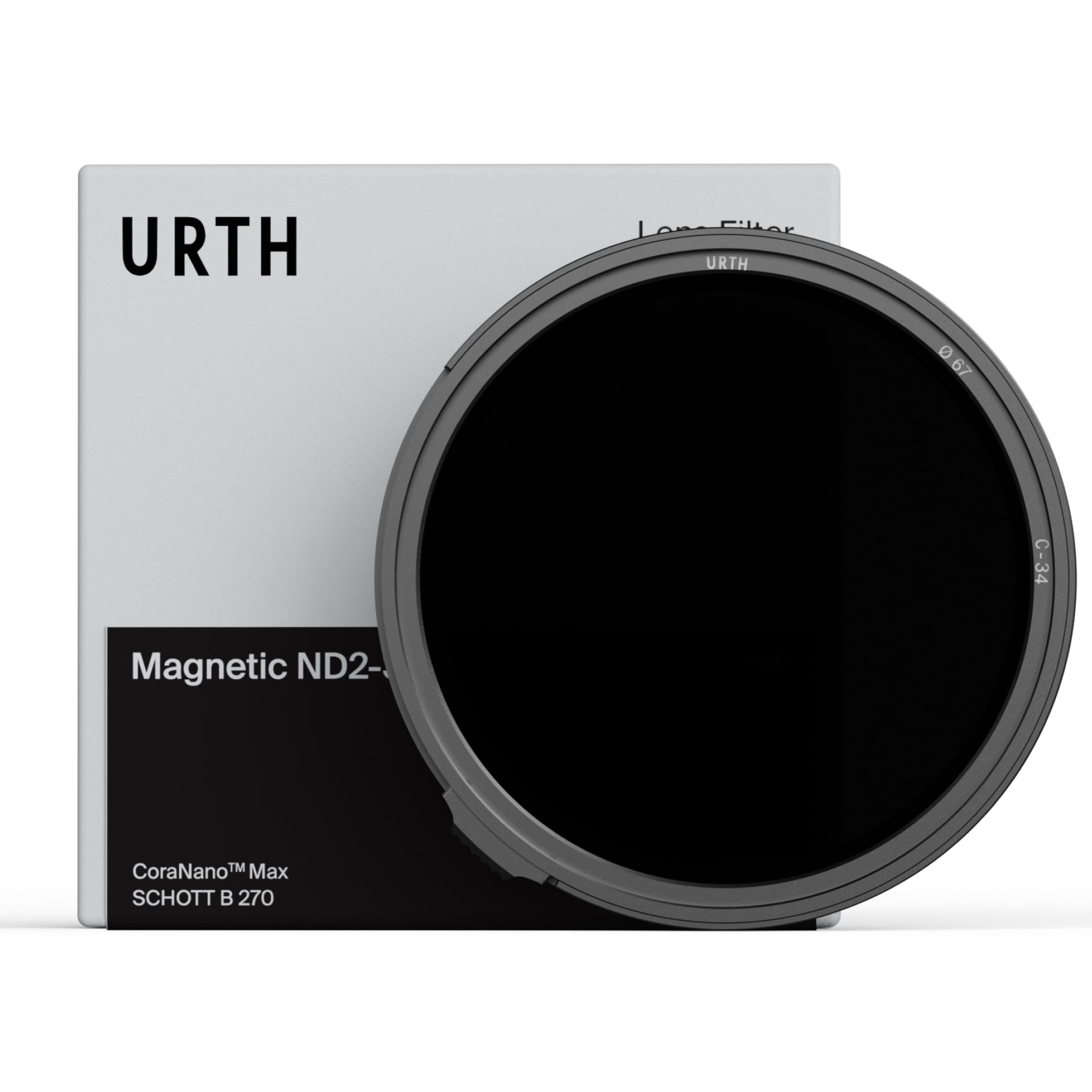 Urth Filtro ND Variabile Magnetico ND2-32 72 mm (Pro) | Gamma professionale 1-5 stop, nano rivestimento avanzato 34 strati, chiusura magnetica