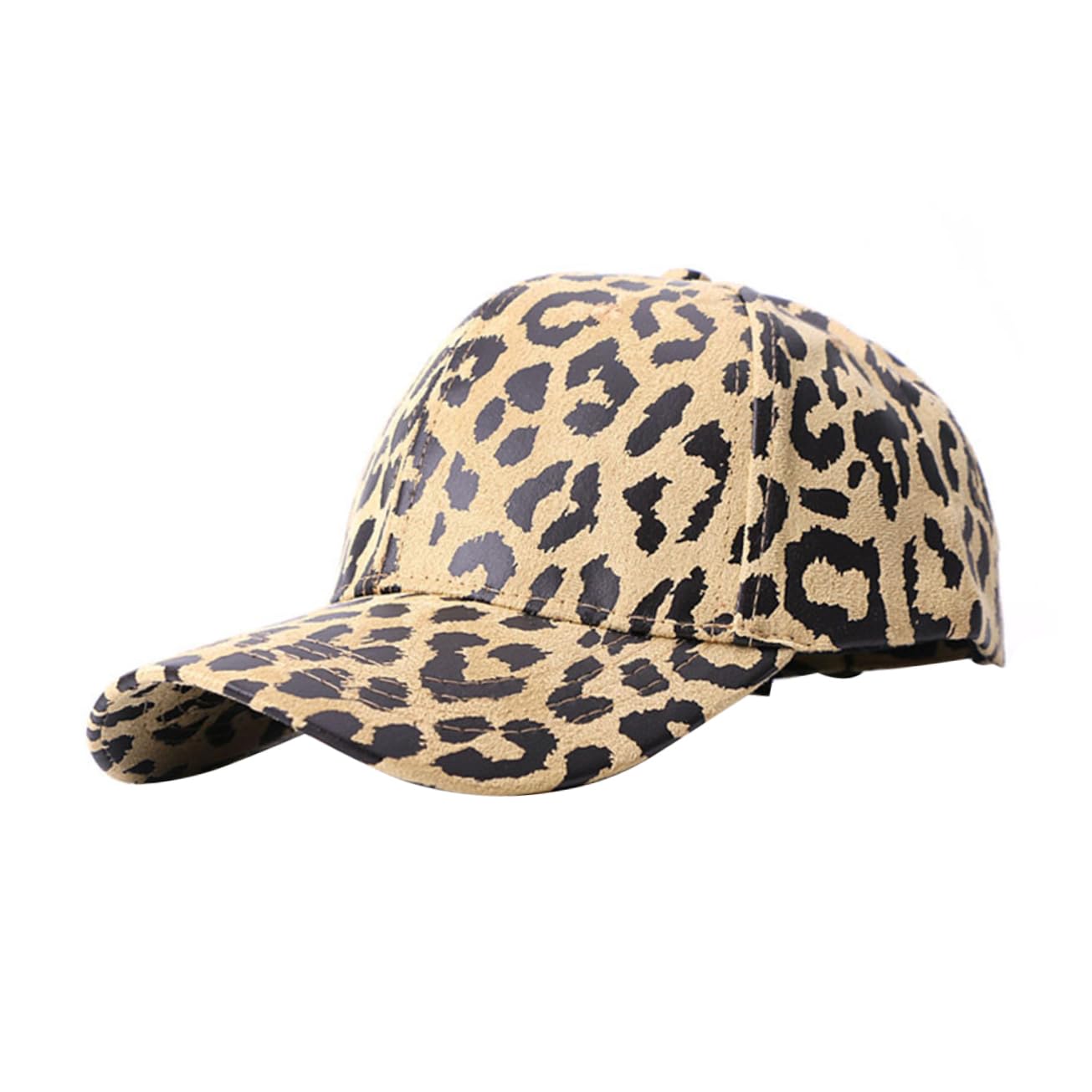 Parasole Cappello Anti UV Baseball di Cotone Cappello da Baseball Donna Leopard