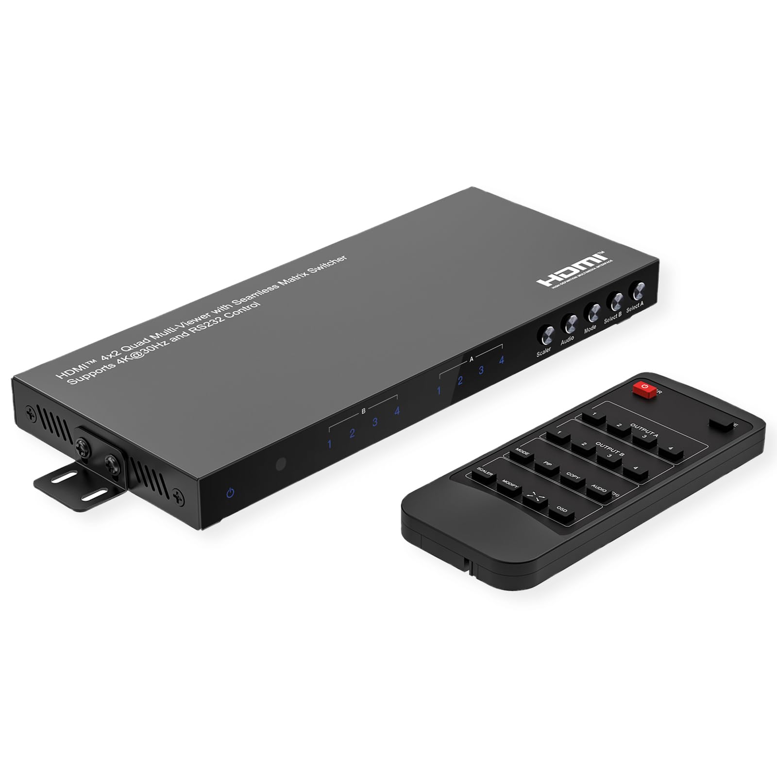 VALUE Przełącznik HDMI Matrix, 4 x 2 Quad Multi-Viewer, płynne przełączanie
