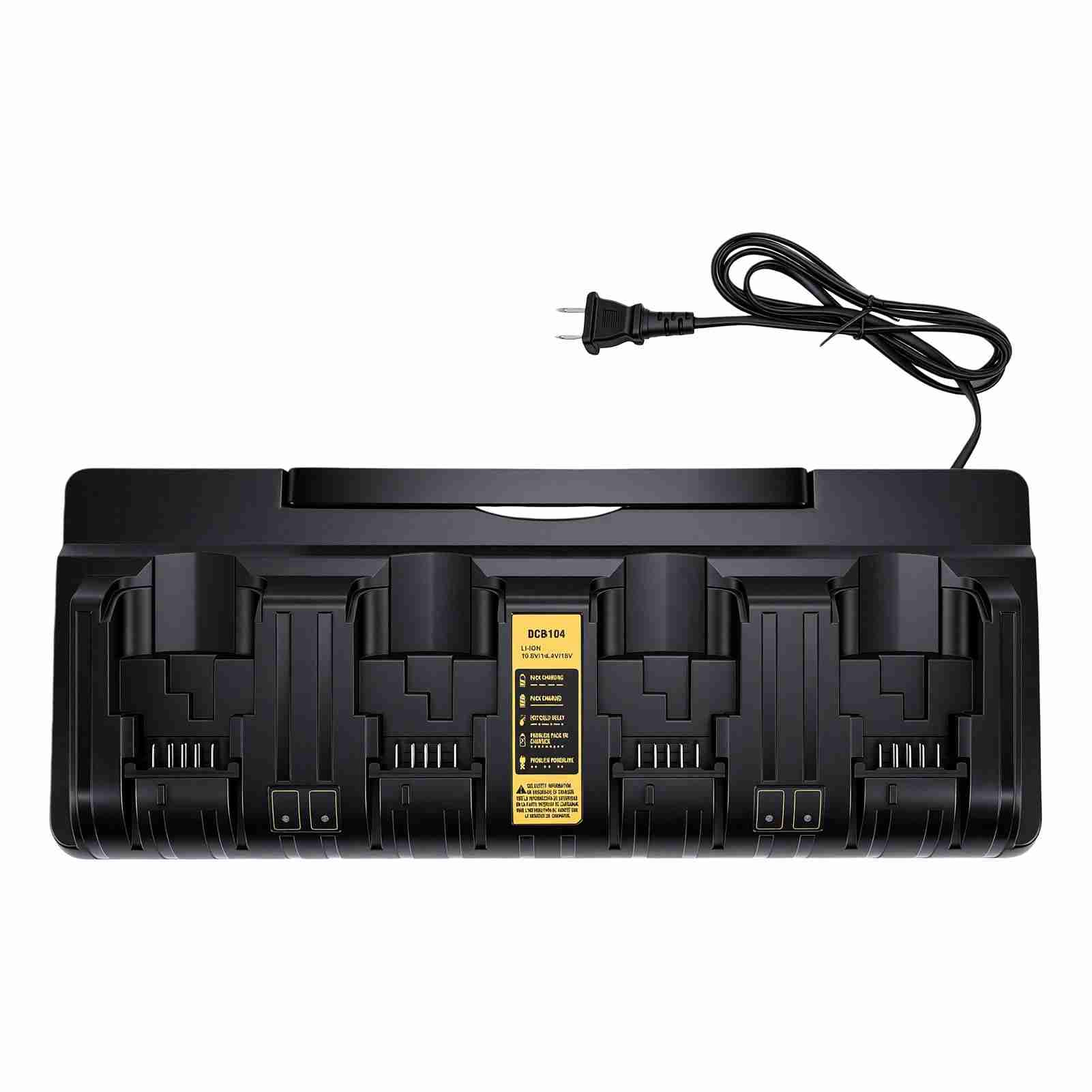 FTVOGUE Caricabatterie a 4 Porte Stazione di Ricarica Rapida 3A | per Struttura in ABS, Protezione da Sovraccarico, Indicatore LED, Utilizzo in Garage per Officina, Maniglia
