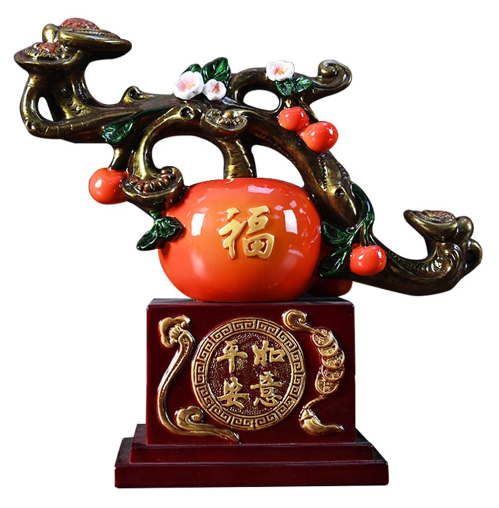 Chinese Fengshui Ornament,Apple Statue Sculpture Collection Decoration