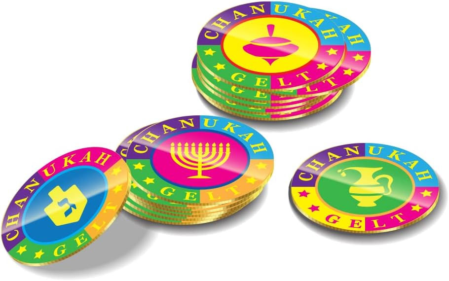 Izzy 'n' Dizzy 100 Medium Dreidels - Assorted Colors - Classic Chanukah Spinning Draidel Game and Prize - Bulk Value Pack