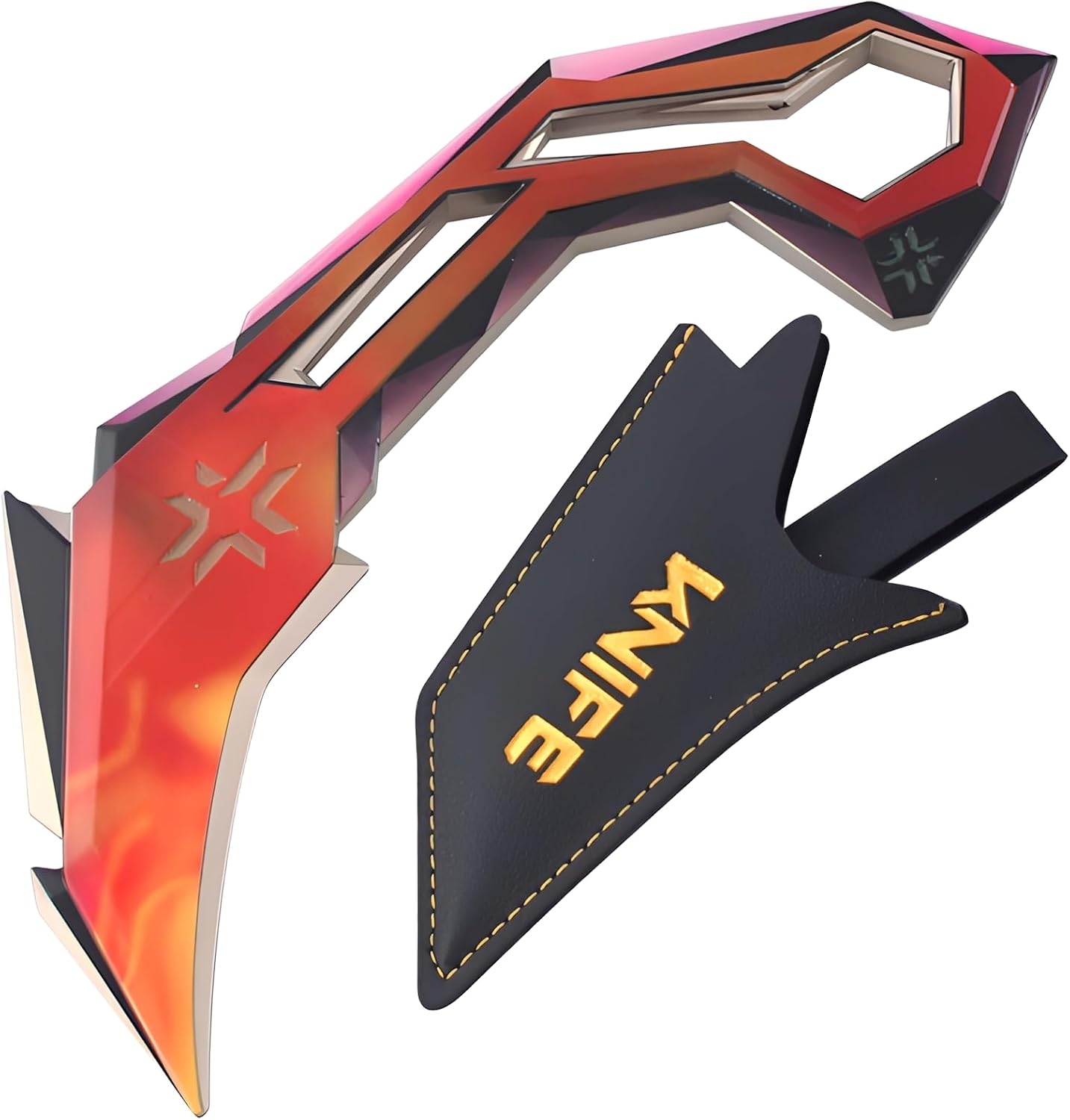2025 Valorant VCT25 Model,Length 22Cm/8.7Inch,Includes A Leather Sheath,All-Metal Game Collectibles,Red