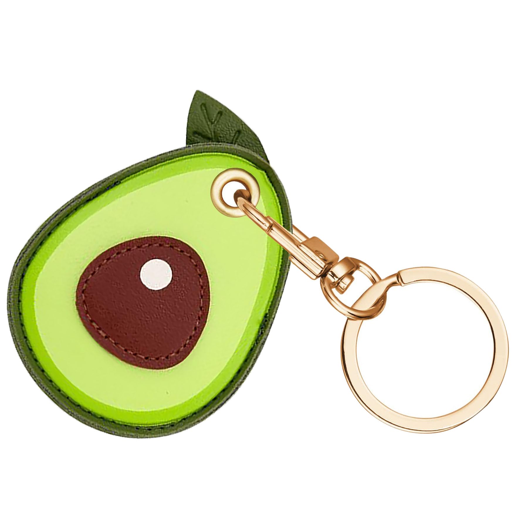 ZACAGO Avocado Keychain Tracker Holder - Compatible with AirTag, Samsung Galaxy SmartTag 2, Tile Mate Pro; Cute Bag Charm Accessory for Women, Kids,