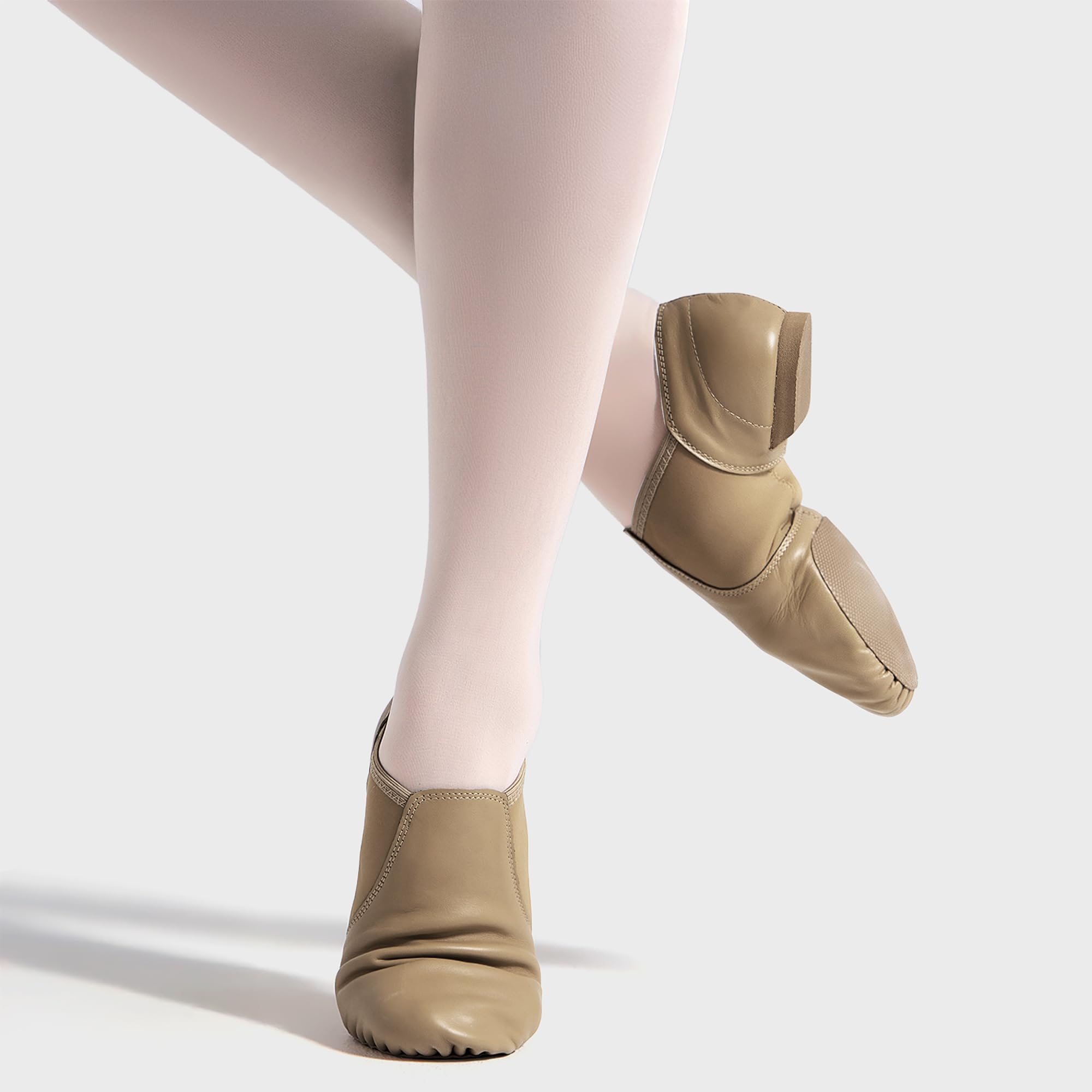 Stelle Scarpe da ballo da donna in pelle unisex | Vera pelle, suola divisa, comfort traspirante, supporto dell'arco, suola antiscivolo, movimento flessibile