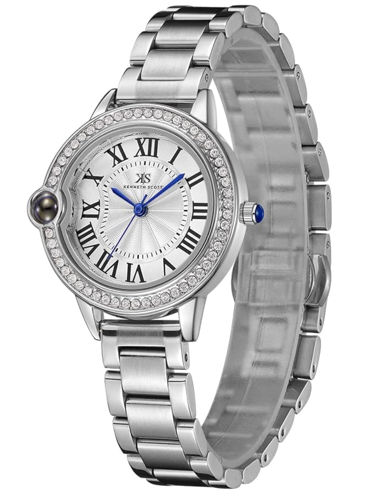 Women's Quartz Movement Watch, Elegant Stainless Steel Strap