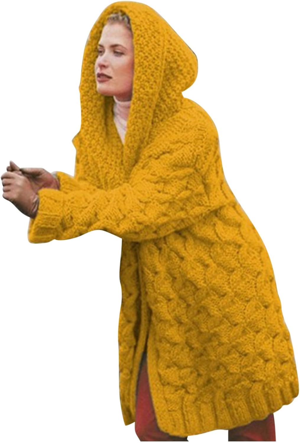 Hoodie Cardigan Sweaters for Women Oversized Cable Sweater Plus Size Knit Sweaters Winter Thick Warn Sweater