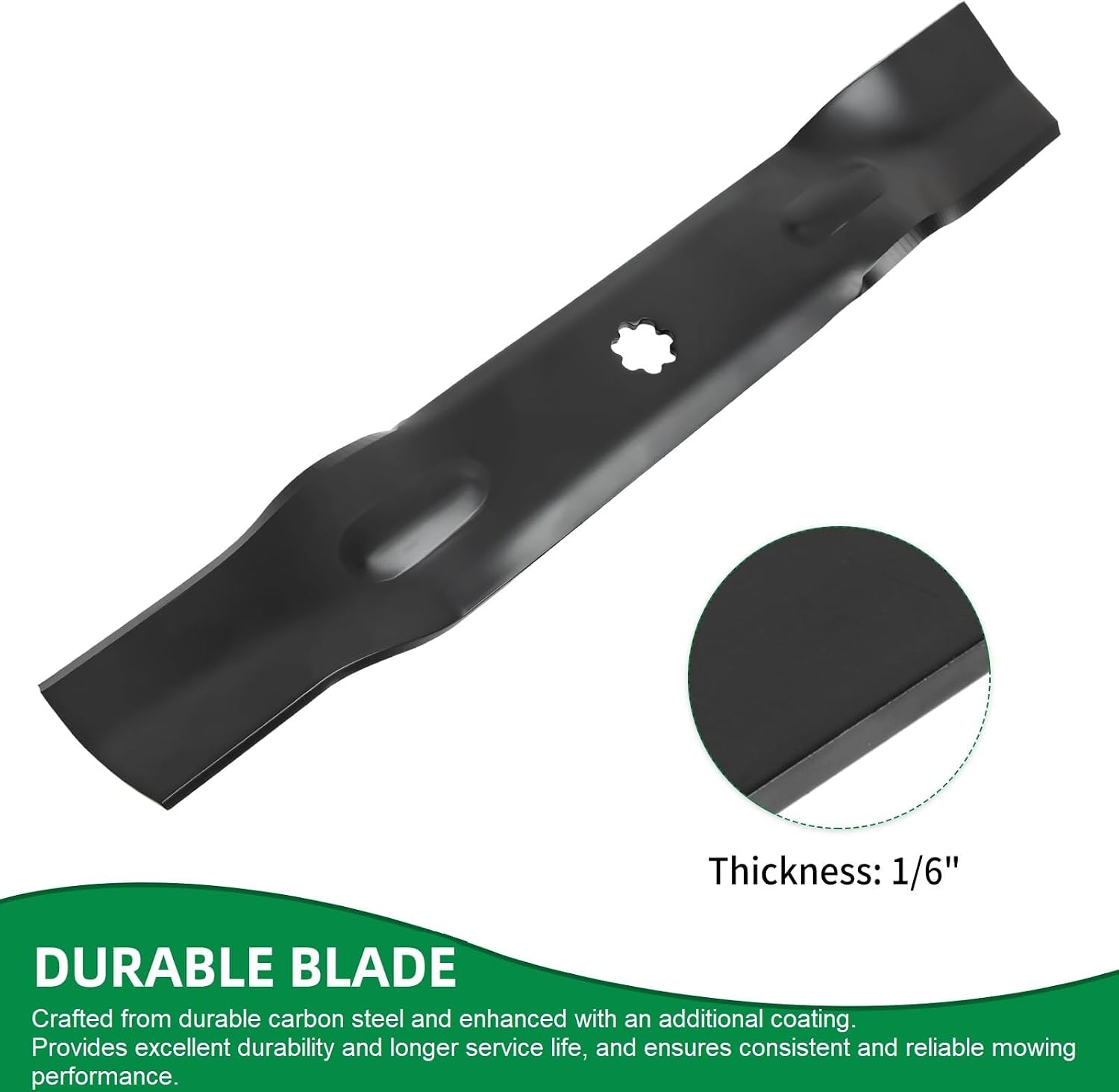 GY20852 High Lift Mower Blades for 48" Cut Deck, GX21784 Mower Blades Compatible with John Dee re 145 155C D140 D150 D160 LA130 LA140 LA145 LA155 E160, Replace AM141035/GX21785/GX21785, 3 Pack