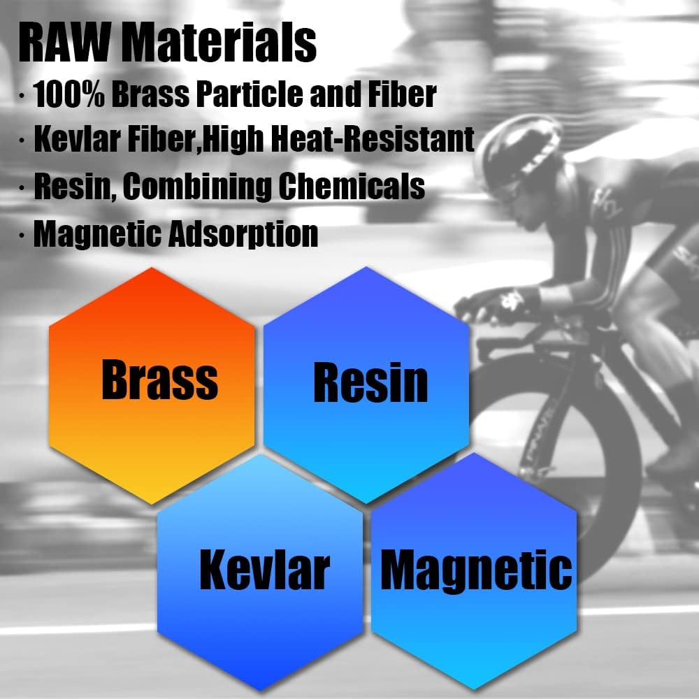 2 Pairs Resin Organic BB5 Bicycle Disc Brake Pads Compatible Merida Giant Avid Mechanical and Promax DSK-710 FLJ Akiho DD Evolution UBGO MTB Bikes Brass Copper Metal Semi Metallic SL15