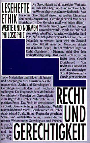 Ethik Recht Und Gerechtigkeit Lesehefte Ethik, Recht und Gerechtigkeit : Hauser, Ottfried: Amazon.de