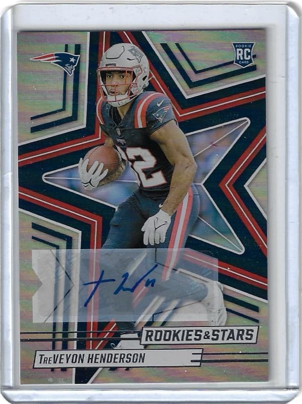 Treveyon Henderson Autographed Rookie Card Auto Collectible Football Card - 2025 Rookies & Stars Football Card #188 (Patriots)