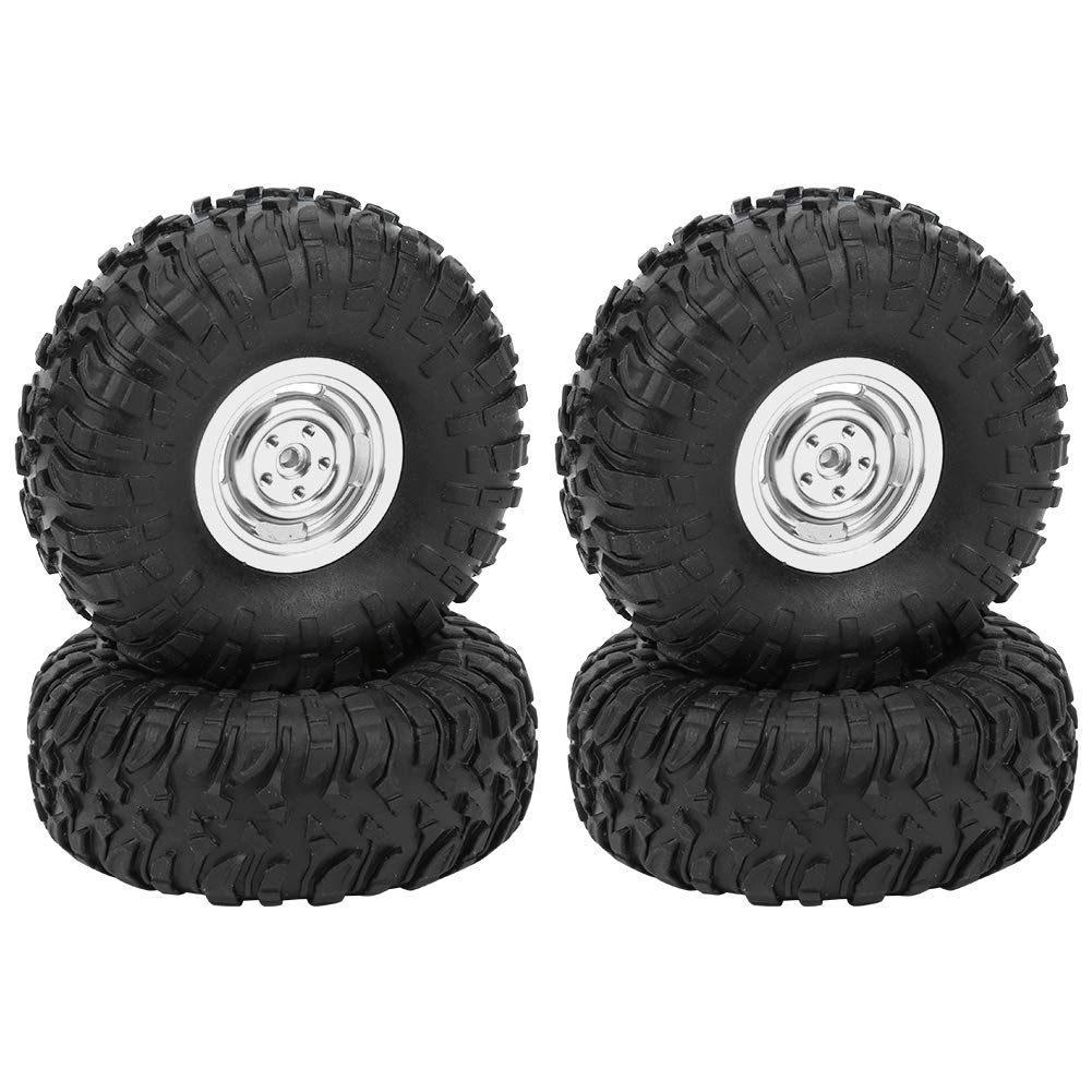4 Pezzi 1:16 RC Pneumatici Cingolati Per Auto, Ruote Cingolate Pneumatici in Gomma Pneumatici Per Auto RC Ad Alta Aderenza Parte di Auto Militare RC Per Gli Appassionati di Auto RC