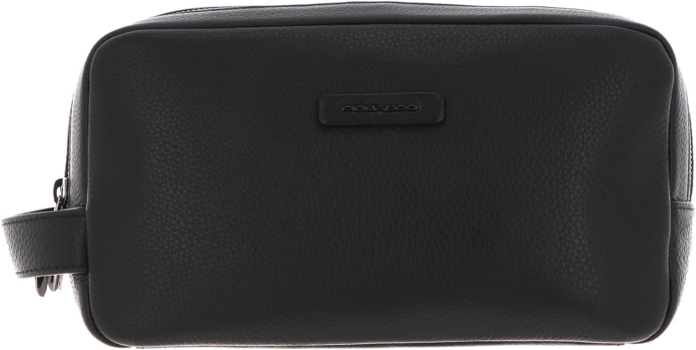 Piquadro Modus Beauty 2 Compartments Leather, Black, Beauty 2 compartments in Leather