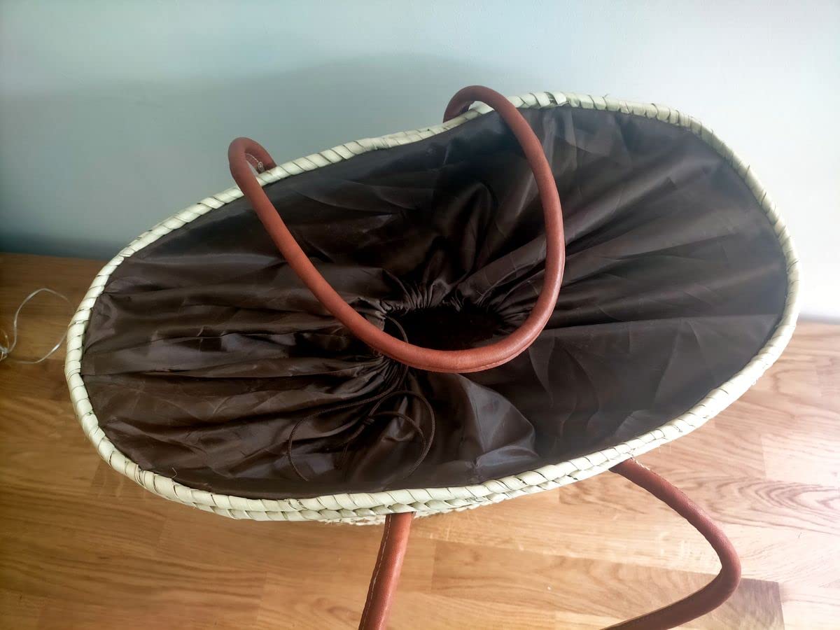 Generic Panier De Plage Paille Osier Sac Cabas Porté Épaule Bohème Or 55 X 35 X 25 Cm Femme