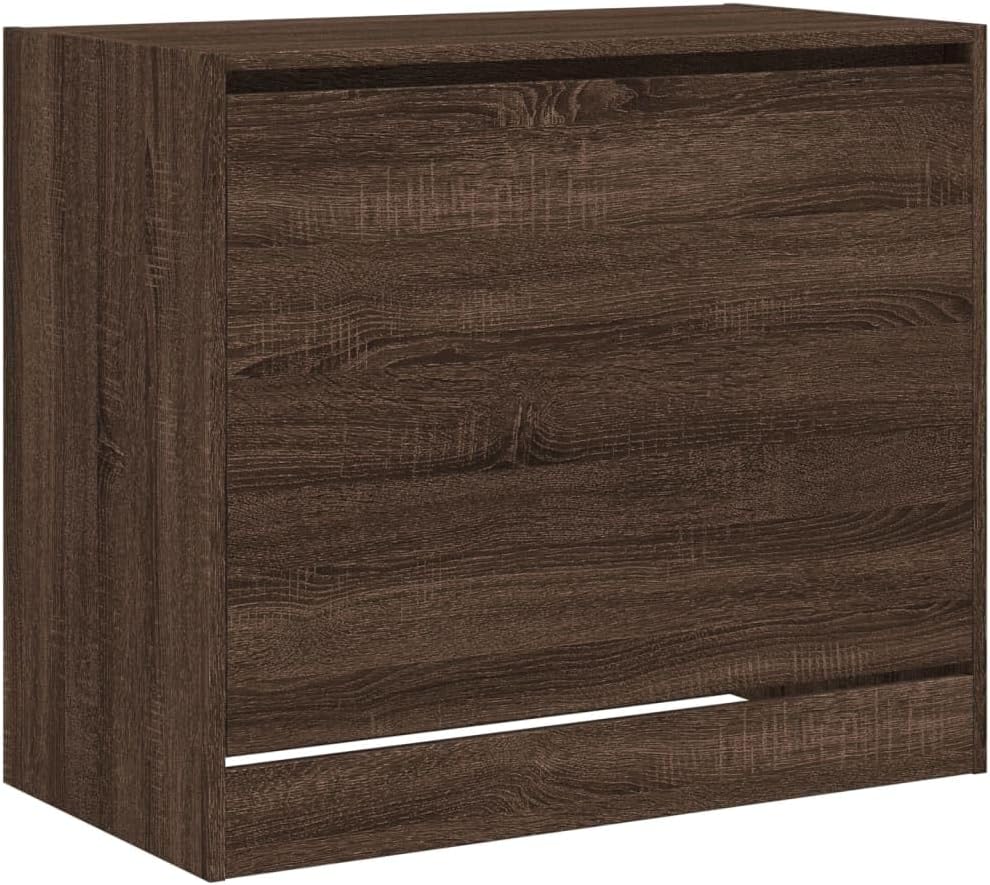 Shoe Cabinet Hallway Shoe Drawer Cabinet Pull Down Shoe Storage Organizer Unit Shoe Rack Cabinet for Living Room Hallway Furnitur Grey Sonoma 80x21x125.5 cm Engineered Wood