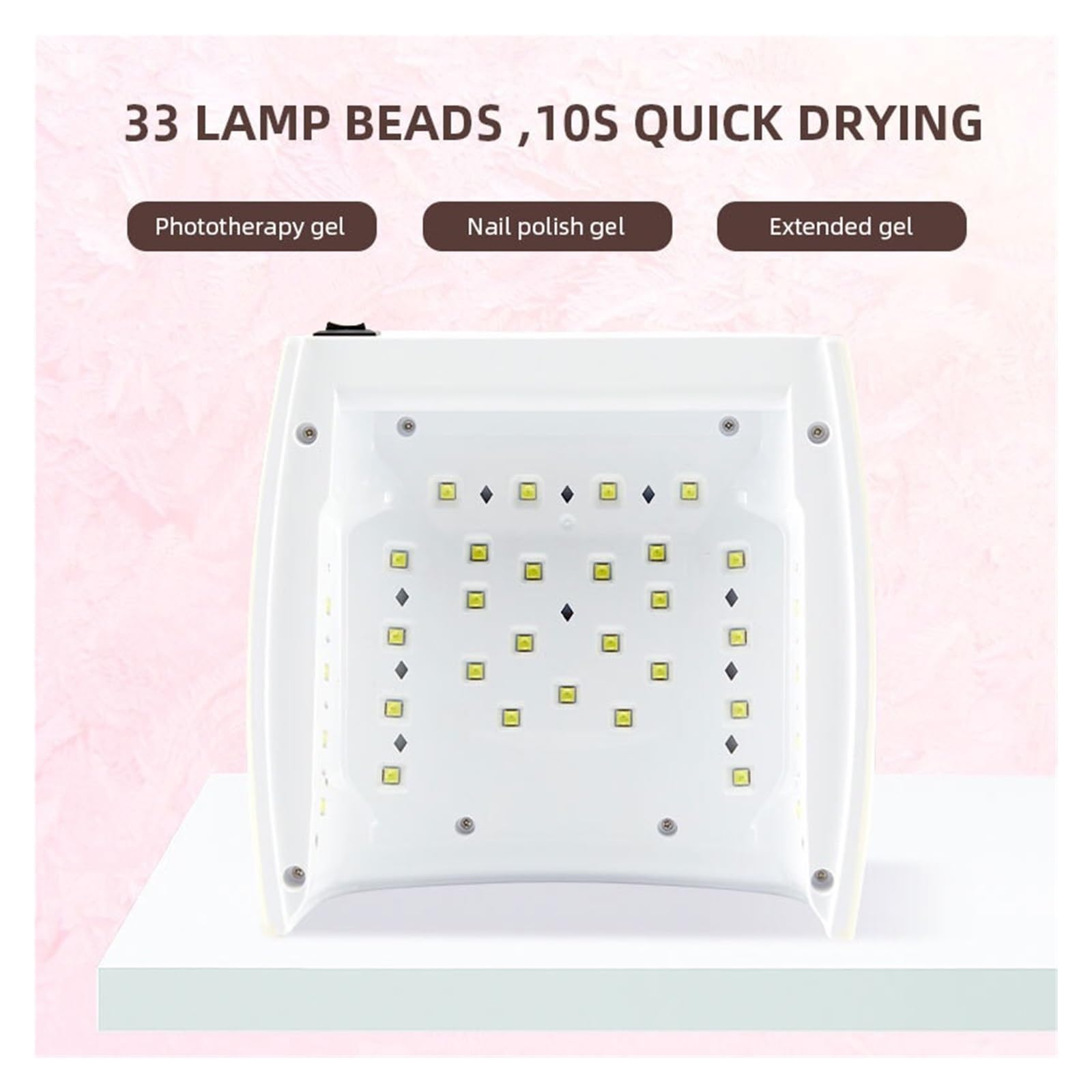 Lampada LED per unghie, Lampada for unghie UV a 33 LED for manicure for unghie 72W Lampada for asciugatura for lucidatura gel polimerizzante La batteria integrata si sposta in modalità wireless con di