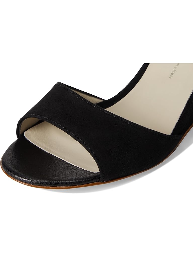 Black SAS Carine Quarter Strap Wedge Sandals
